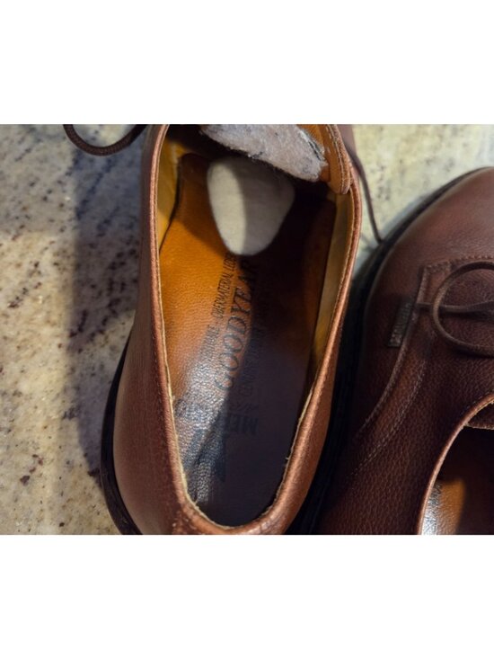 Mephisto Dress Shoes Men Size 8 Air Relax GoodYear Welt Brown Pebble Leather
